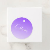 Cursive Script Name & Editable Light Lila Ombre Geschenkanhänger (Beispiel)