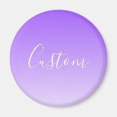 Cursive Script Name & Editable Light Lila Ombre Magnet (Vorne)