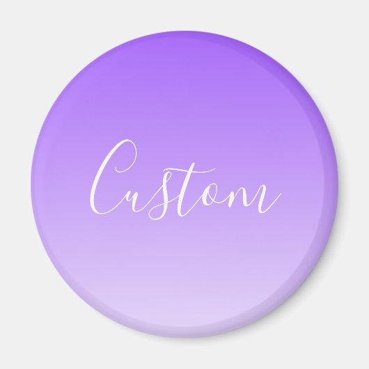 Cursive Script Name & Editable Light Lila Ombre Magnet (Vorne)