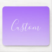Cursive Script Name & Editable Light Lila Ombre Mousepad (Vorne)