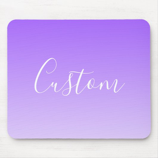 Cursive Script Name & Editable Light Lila Ombre Mousepad (Vorne)