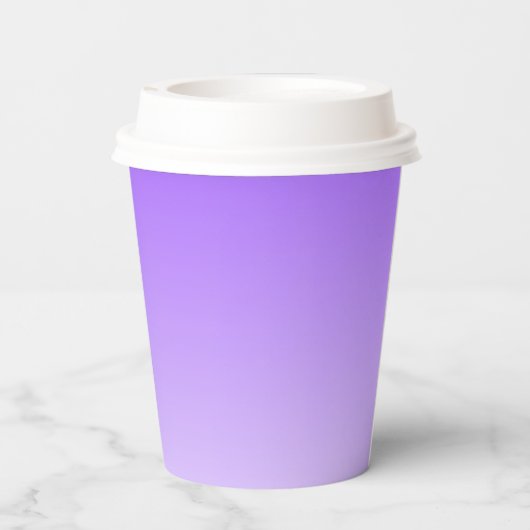 Cursive Script Name & Editable Light Lila Ombre Pappbecher (Rückseite)