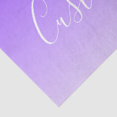 Cursive Script Name & Editable Light Lila Ombre Seidenpapier (Ausschnitt)