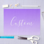 Cursive Script Name & Editable Light Lila Ombre Seidenpapier (Handwerk)
