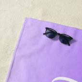 Cursive Script Name & Editable Light Lila Ombre Strandtuch (Beispiel)