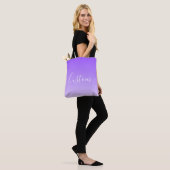 Cursive Script Name & Editable Light Lila Ombre Tasche (Am Model)
