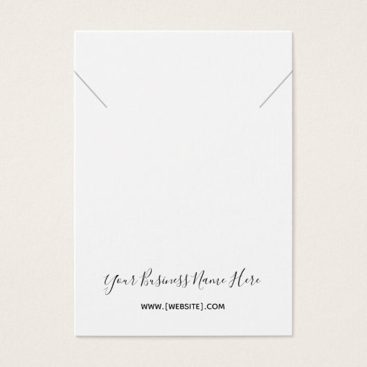 Cursive Script-Necklace-Pendant-Grafikkarte (Vorderseite)