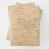 Cursive Script und Filigree auf Tan Geschenkpapier Set (Beispiel)