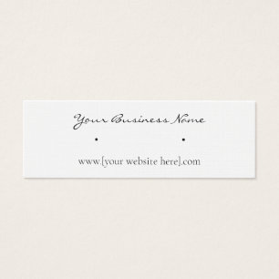 Cursive Skinny Study Earring Business Cards