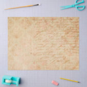Cursive Skripte und Filigree auf Tan Decoupage Seidenpapier (Basteln)