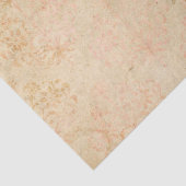 Cursive Skripte und Filigree auf Tan Decoupage Seidenpapier (Detail)