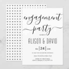 Cursive Skripttypografie Hochzeitsfeier Einladung