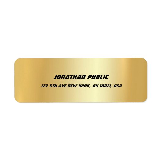 Cursive Text sauber Glamour Moderne Elegante Gold (Vorne)