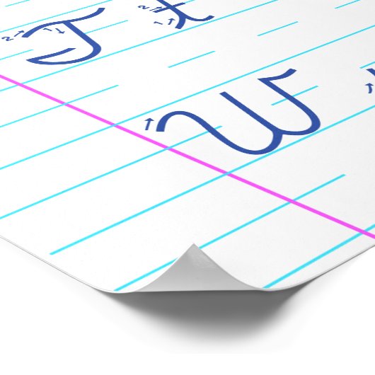 Cursive Writing Poster (Ecke)