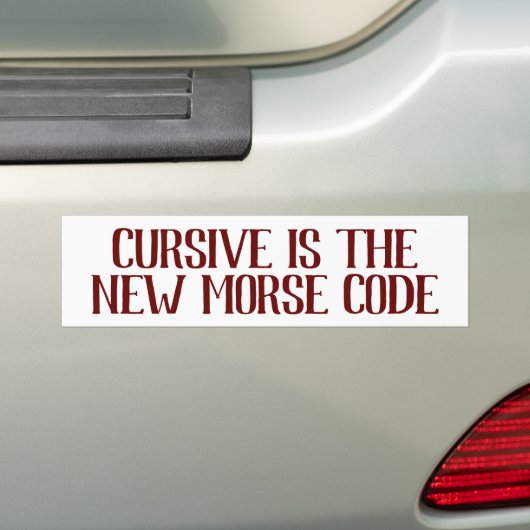 Cursive Writing Secret Morse Code Funny Autoaufkleber (Auf Auto)