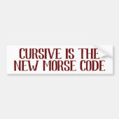 Cursive Writing Secret Morse Code Funny Autoaufkleber (Vorne)