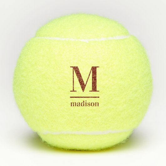 Curstom Monogramm- u. Namen-Tennisbälle Tennisbälle (Vorderseite)