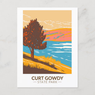 Curt Gowdy Staat Park Wyoming Vintag Postkarte