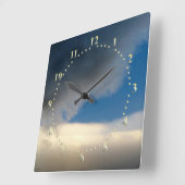 curtain of clouds quadratische wanduhr (Winkel)