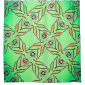 Curtain of shower Jimette Design Red yellow green Duschvorhang (Vorderseite)