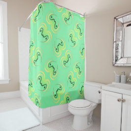 Curtain of shower Jimette Design yellow and green Duschvorhang