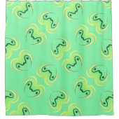 Curtain of shower Jimette Design yellow and green Duschvorhang (Vorderseite)