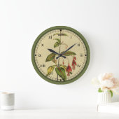 Curtis Botanical Red Flower Wall Clock in 3 Styles Große Wanduhr (Zuhause)