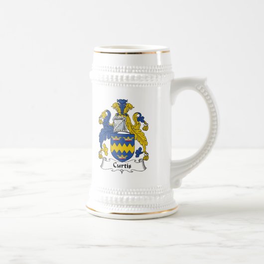 Curtis-Familienwappen Bierglas (Rechts)