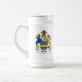 Curtis-Familienwappen Bierglas (Links)