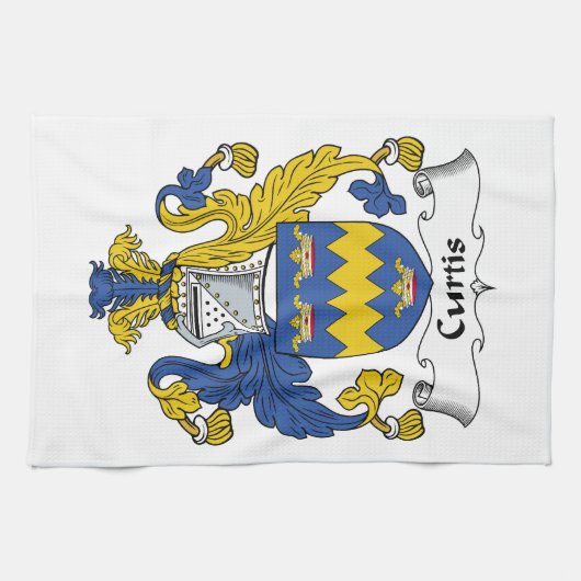 Curtis-Familienwappen Geschirrtuch (Horizontal)