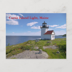 Curtis Island Light, Maine Postcard Postkarte