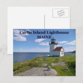 Curtis Island Lighthouse, Maine Postcard Postkarte (Vorne/Hinten)