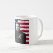 Curtis Lemay und die amerikanische Flagge Kaffeetasse (VorderseiteRechts)