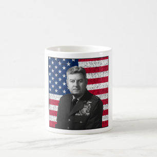 Curtis Lemay und die amerikanische Flagge Kaffeetasse