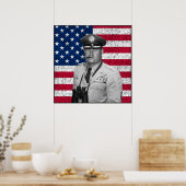 Curtis Lemay und die US-Flagge Poster (Küche)