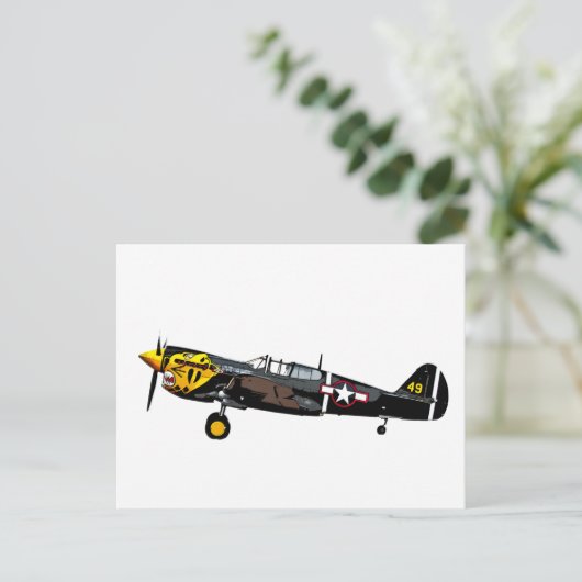 Curtis P-40K Warhawk Postkarte (Stehend Vorderseite)