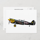 Curtis P-40K Warhawk Postkarte (Vorne/Hinten)