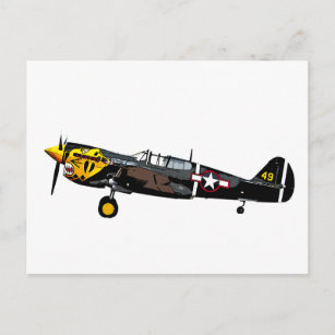 Curtis P-40K Warhawk Postkarte