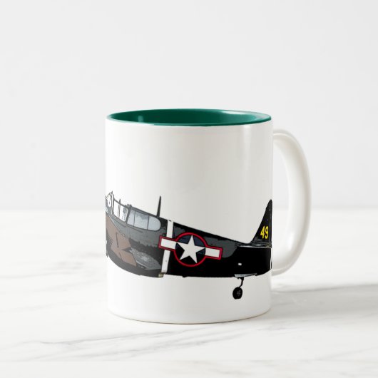 Curtis P-40K Warhawk Zweifarbige Tasse (VorderseiteRechts)