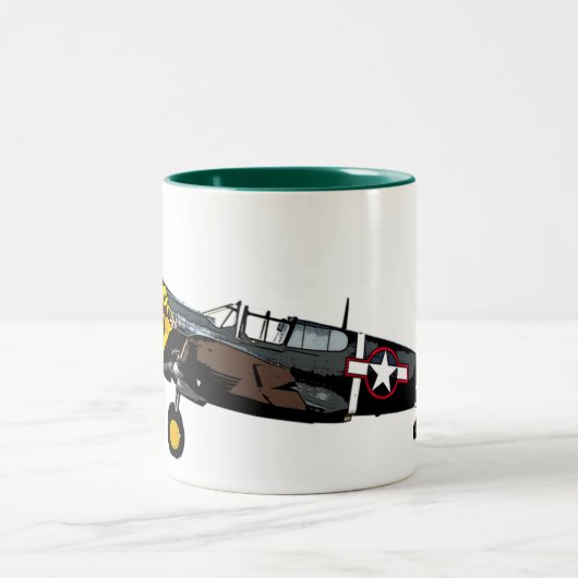 Curtis P-40K Warhawk Zweifarbige Tasse (Mittel)