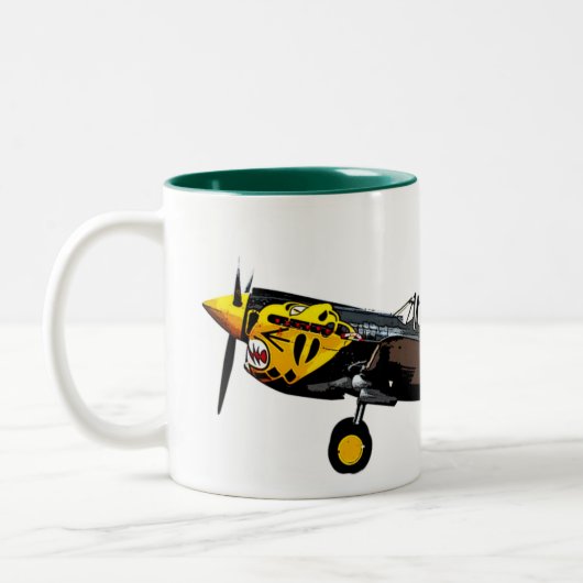 Curtis P-40K Warhawk Zweifarbige Tasse (Links)
