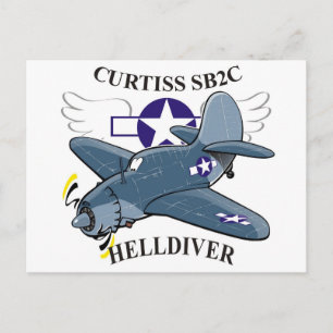 curtis sb2c helldiver postkarte