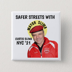 Curtis Sliwa für den Bürgermeister des NYC 2021 Button