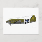 Curtiss C-46 Commando Invasion Streifen Postkarte (Vorderseite)