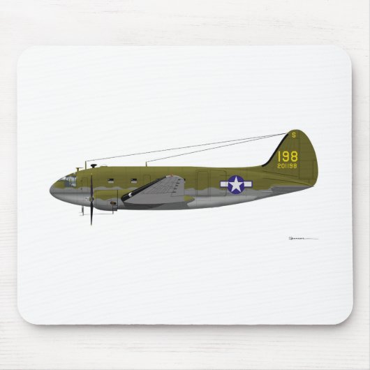 Curtiss C-46 Kommando Mousepad (Vorne)