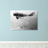 Curtiss JN-4 Jenny Aircraft mit Modellzeichnung Leinwanddruck (Insitu (Holzboden))