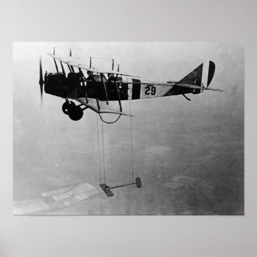 Curtiss JN-4 Jenny Aircraft mit Modellzeichnung Poster (Vorne)