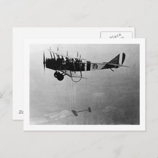 Curtiss JN-4 Jenny Aircraft mit Modellzeichnung Postkarte (Vorne/Hinten)