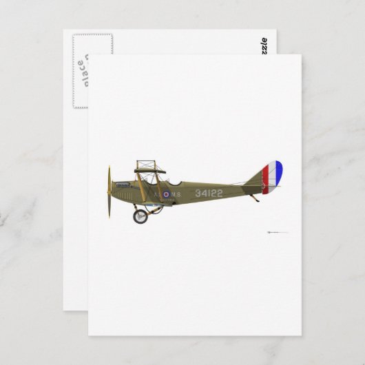 Curtiss JN-4 Jenny Postkarte (Vorne/Hinten)