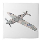Curtiss P-40 Warhawk Flugzeuge Fliese (Vorderseite)